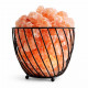 Світильник Кошик металевий з соляним камінням 18х18х16 см