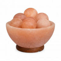 Соляна лампа Чаша 7 сфер із гімалайської солі