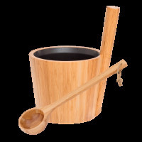 Комплект шайка + черпак Rento бамбук