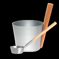 Комплект шайка + черпак Rento алюміній