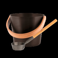 Комплект відро 5 Л + черпак Rento, коричневий