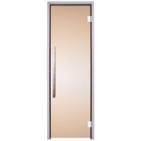 Скляні двері для хамама GREUS Exclusive 70/190 бронза 2 петлі
