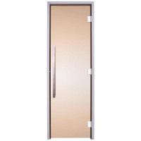 Скляні двері для хамама GREUS Exclusive 70/210 бронза 3 петлі