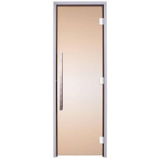 Скляні двері для хамама GREUS Exclusive 70/210 бронза 3 петлі