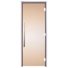 Скляні двері для хамама GREUS Exclusive 80/210 бронза 3 петлі