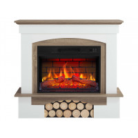 Електрокамін ArtiFlame Woodley AF23BS білий / дуб сірий