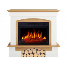 Електрокамін ArtiFlame Woodley AF23S білий / дуб натуральний