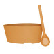 Комплект запарник + черпак Rento біокомпозит, коричневий
