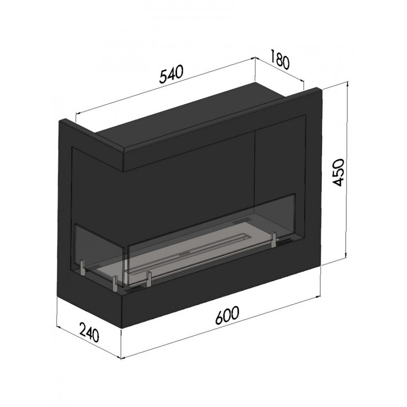 Біокамін Simple Fire CORNER 600 L