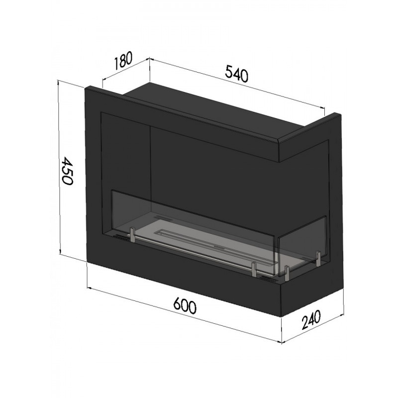 Біокамін Simple Fire CORNER 600 R