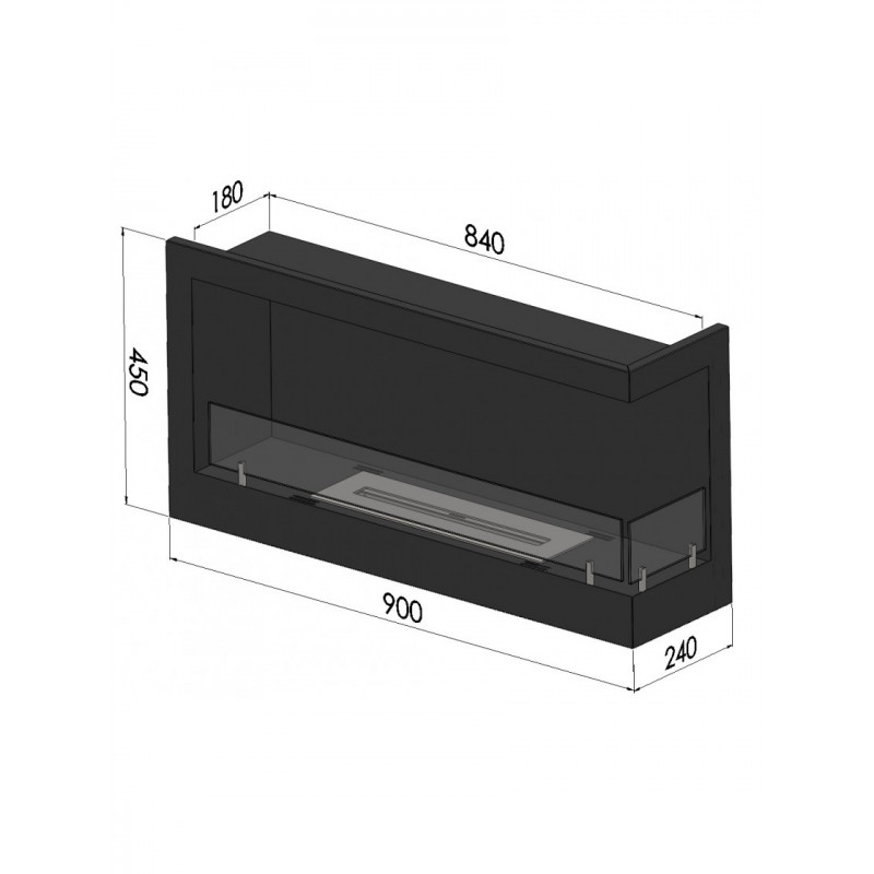 Біокамін Simple Fire CORNER 900 R