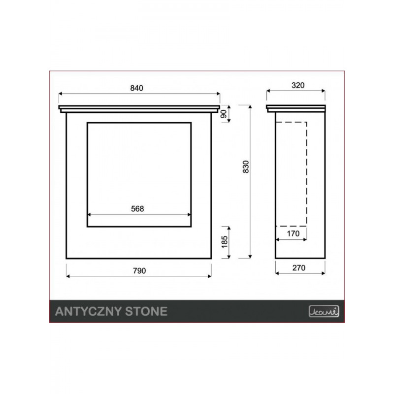 Камінокомплект Kami ANTIQUE Stone Sahara 320