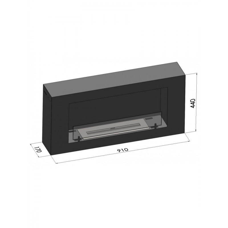 Біокамін Simple Fire BLACKBOX 910 Чорний