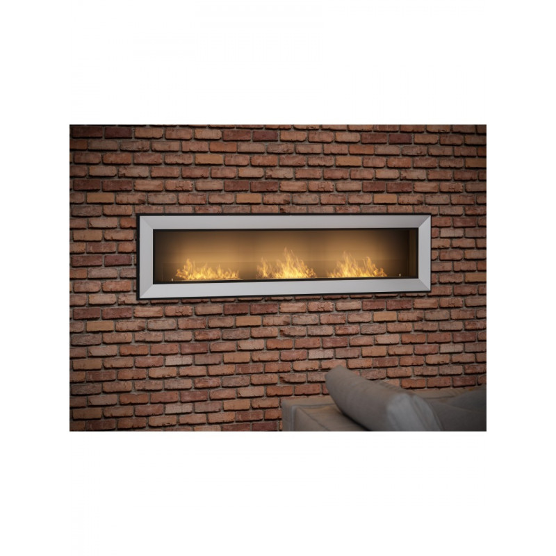 Биокамин Simple Fire FRAME 1800 Inox со стеклом