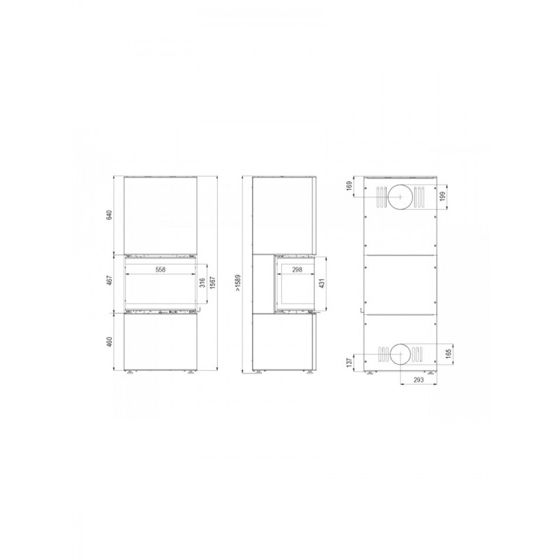 Камінна топка Defro Home INTRA XSM C ver. COMPACT 1 Червона