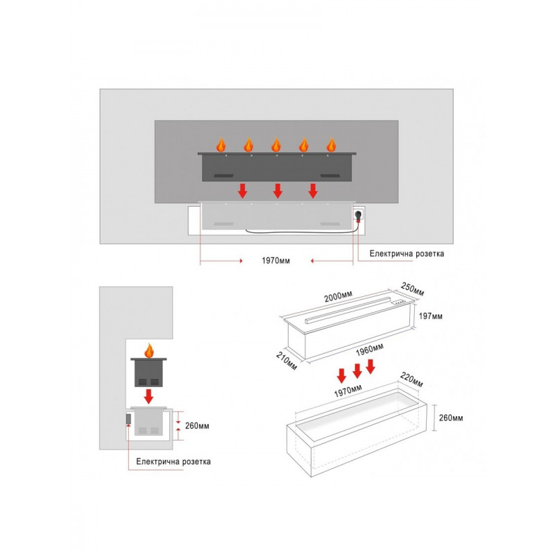 Електрокамін ProFire 3D 2000