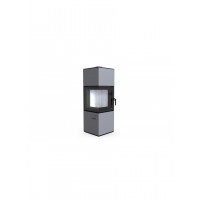 Сталева піч Defro Home QUADROOM Сірий