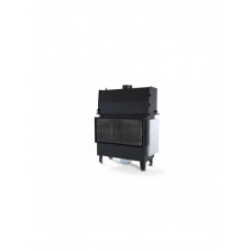 Камінна топка з водяним контуром Defro Home RIVA LA SHORT (чорний шамот)