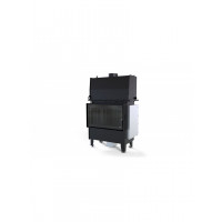 Камінна топка з водяним контуром Defro Home RIVA ME BL SHORT (чорний шамот)