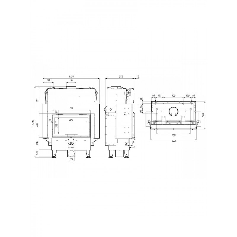 Камінна топка з водяним контуром Defro Home RIVA ME G SHORT