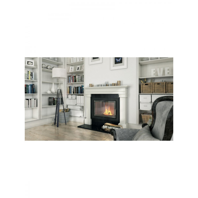 Камінна топка з водяним контуром Defro Home RIVA ME SHORT (чорний шамот)