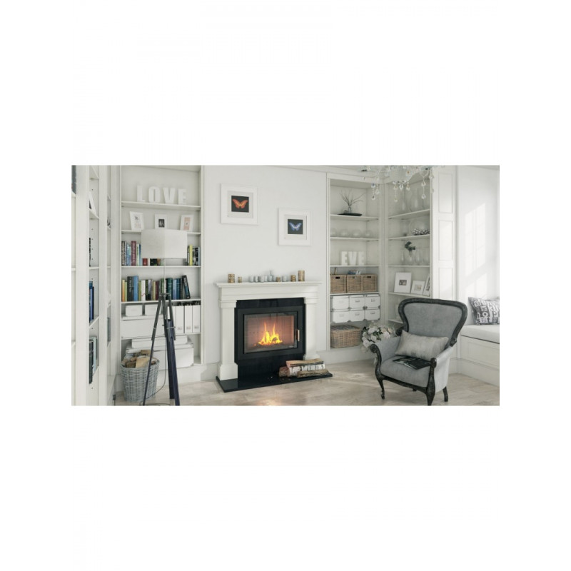 Камінна топка з водяним контуром Defro Home RIVA ME SHORT (чорний шамот)