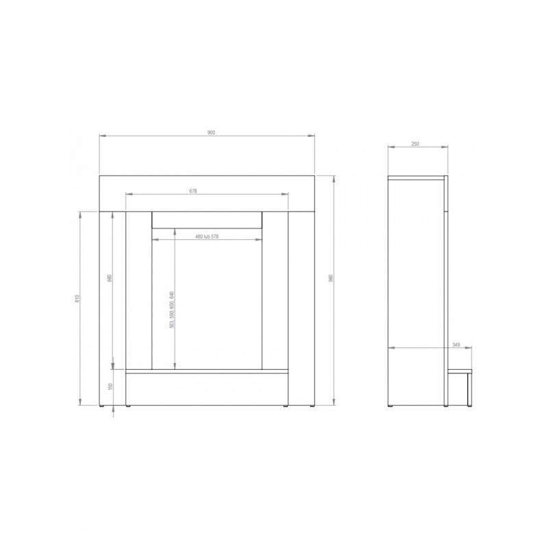 Камінокомплект Aflamo SIMPLE Бетон + LED 60 3D