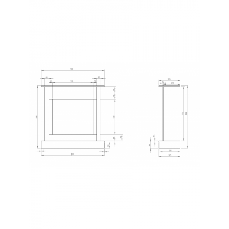 Камінокомплект Aflamo VIGO Темний дуб + LED 60 3D