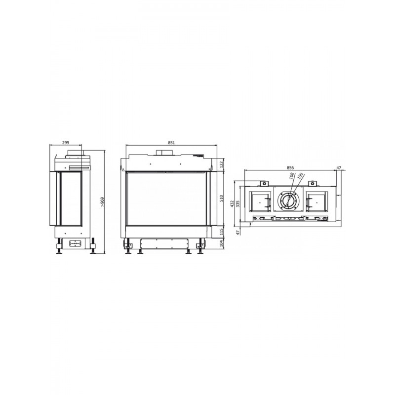 Камінна топка Defro Home VITAL 51 S BP - Газ пропан