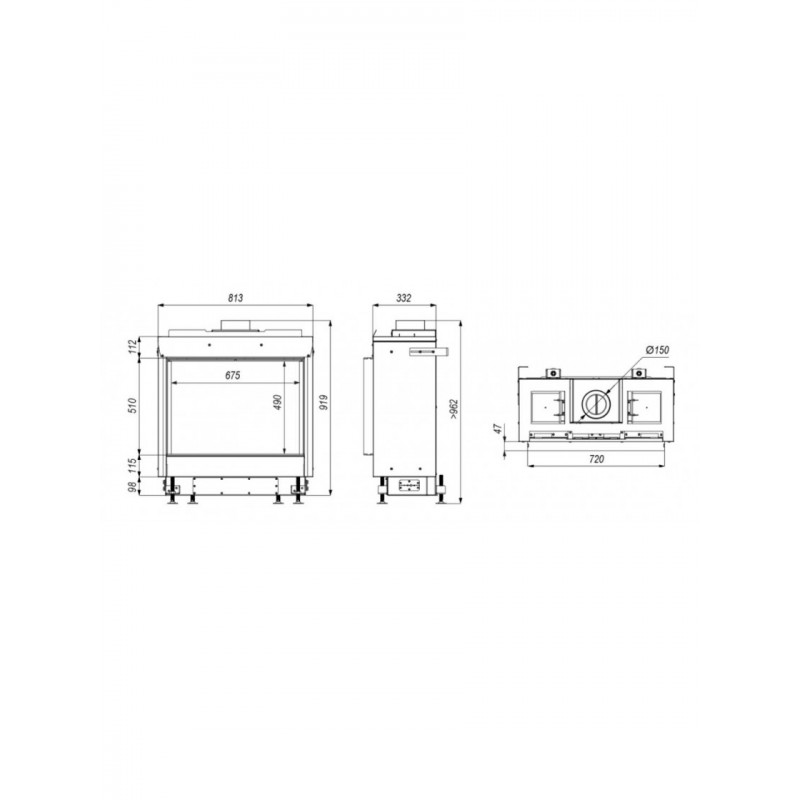 Камінна топка Defro Home VITAL 51 S - Газ пропан
