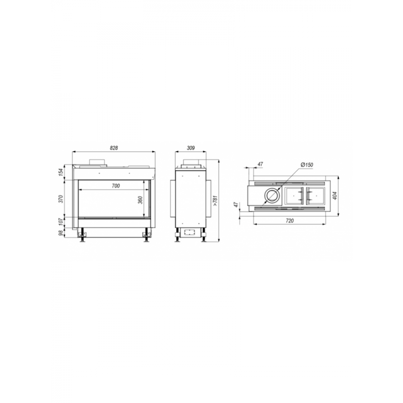 Камінна топка Defro Home VITAL 37 S T - Газ пропан