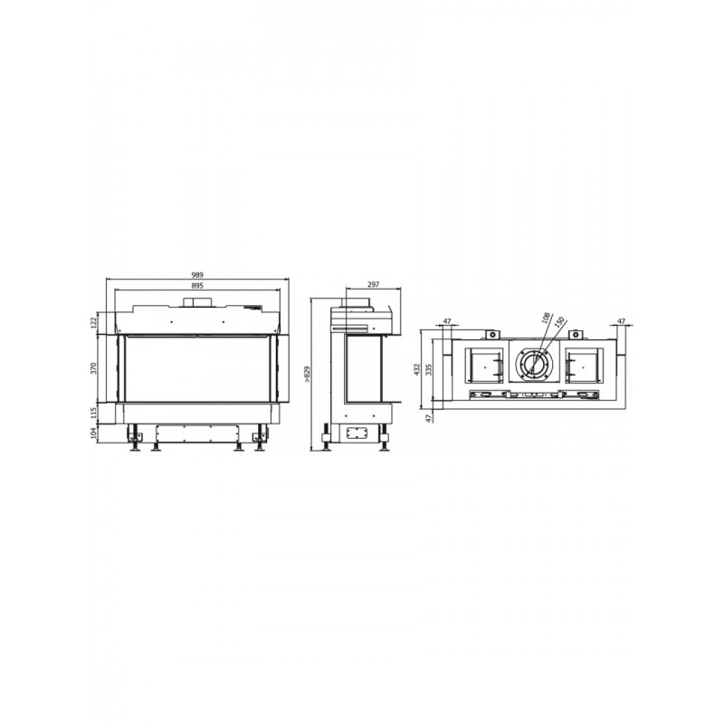 Камінна топка Defro Home VITAL 37 S C - Газ пропан