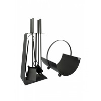 Набір для каміна "Фенікс" з корзиною для дров "Смолоскип"