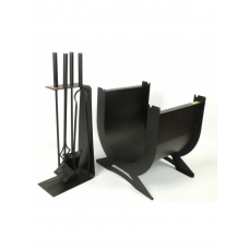 Набір для каміна "Фенікс" з корзиною для дров "Зевс"