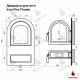 Дверцята чавунні для печі/барбекю Iron Fire Flower 305х520 мм з вогнетривким склом Robax