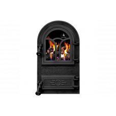 Дверцята чавунні для печі/барбекю Iron Fire Fagure 305х520 мм з вогнетривким склом Robax