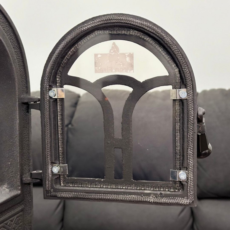 Дверцята чавунні для печі/барбекю Iron Fire Fagure 305х520 мм з вогнетривким склом Robax