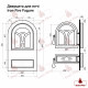 Дверцята чавунні для печі/барбекю Iron Fire Fagure 305х520 мм з вогнетривким склом Robax