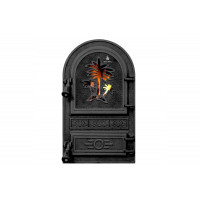 Дверцята чавунні для печі/барбекю Iron Fire Palm 305х520 мм з вогнетривким склом Robax