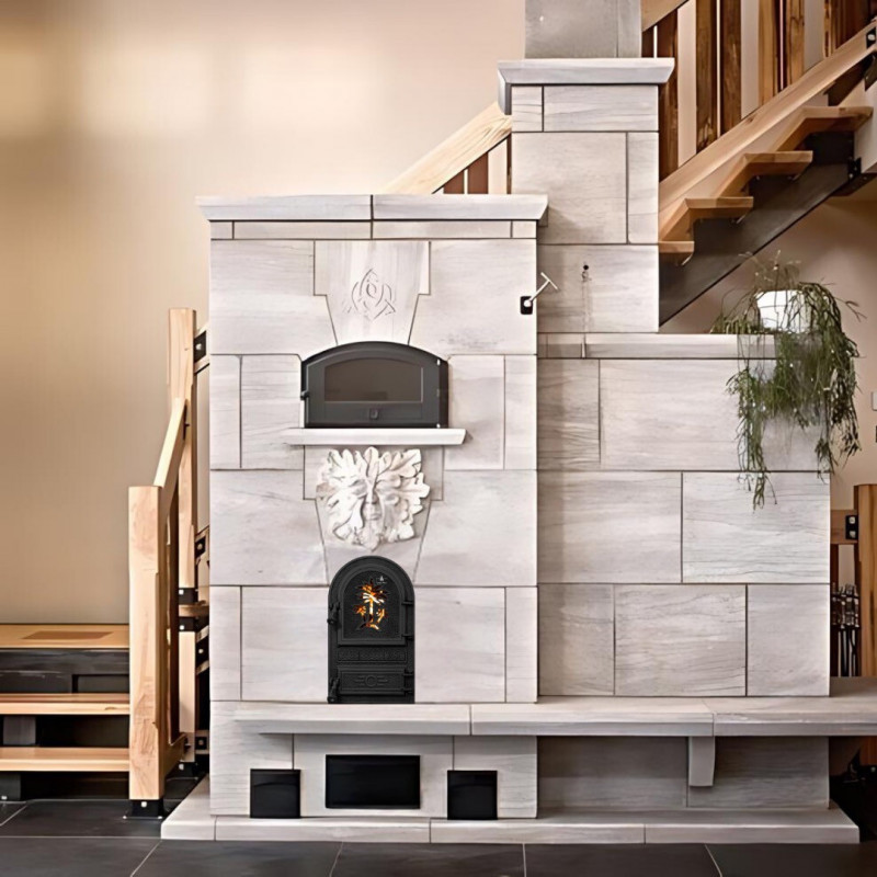 Дверцята чавунні для печі/барбекю Iron Fire Palm 305х520 мм з вогнетривким склом Robax