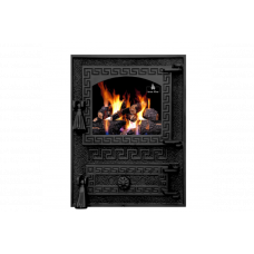 Дверцята чавунні для печі/барбекю Iron Fire Versace 370х485 мм з вогнетривким склом Robax