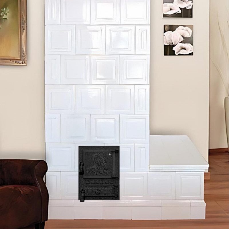 Дверцята чавунні для печі/барбекю Iron Fire Versace WG 370х485 мм