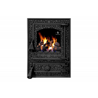 Дверцята чавунні для печі/барбекю Iron Fire Bastion 370х490 мм з вогнетривким склом Robax