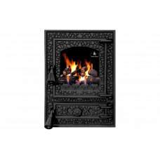 Дверцята чавунні для печі/барбекю Iron Fire Bastion 370х490 мм з вогнетривким склом Robax