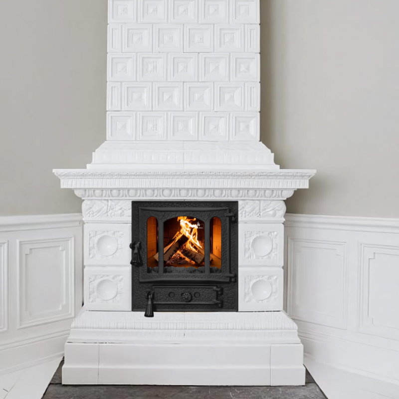 Дверцята чавунні для печі/барбекю Iron Fire Amber 465х485 мм з вогнетривким склом Robax