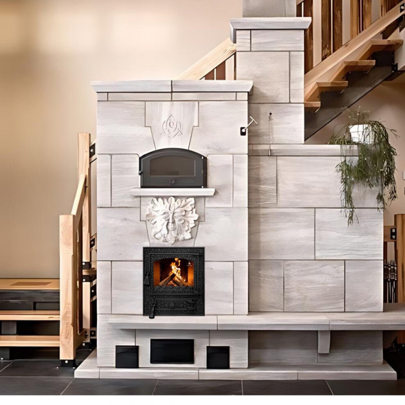 Дверцята чавунні для печі/барбекю Iron Fire Bastion XL 460х500 мм з вогнетривким склом Robax