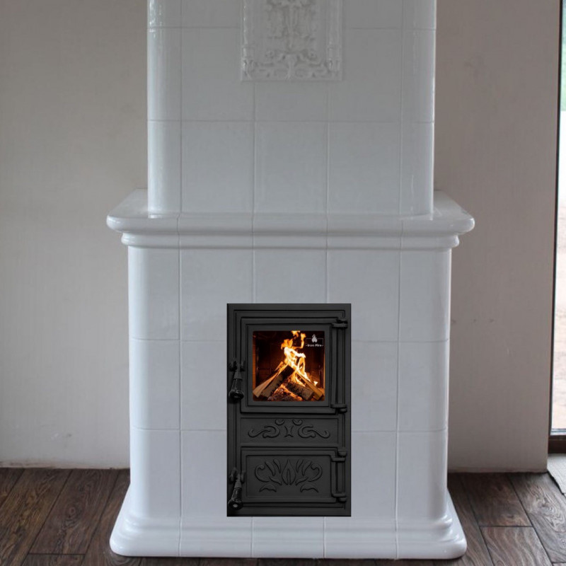 Дверцята чавунні для печі/барбекю Iron Fire Fiona 305х510 мм з вогнетривким склом Robax