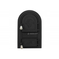 Дверцята чавунні для печі/барбекю Iron Fire Leon 345х560 мм з вогнетривким склом Robax