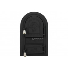 Дверцята чавунні для печі/барбекю Iron Fire Leon 345х560 мм з вогнетривким склом Robax