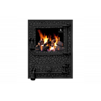 Дверцята чавунні для печі/барбекю Iron Fire Vision 370х490 мм з вогнетривким склом Robax